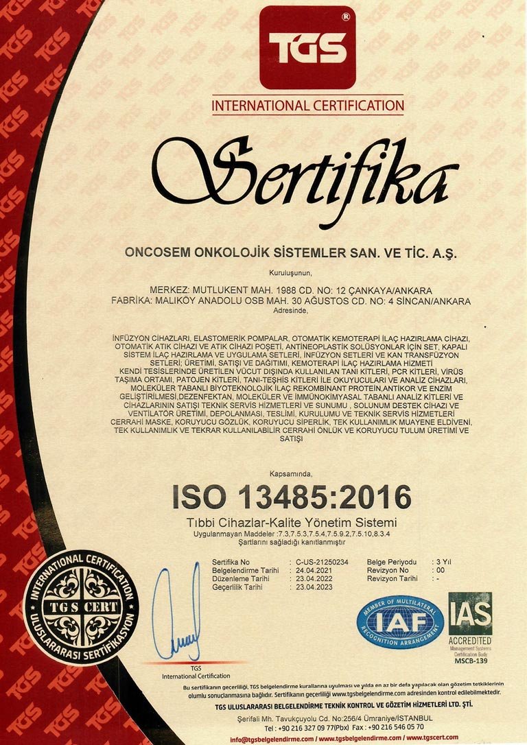 ONCOSEM ISO 13485:2016 TR
